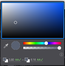 Chrome dev tools color contrast