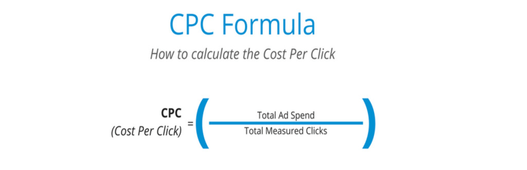 Bagi total biaya klik dengan total jumlah klik.