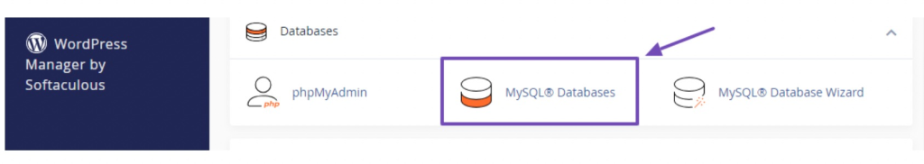 MySQL Databases di cPanel 