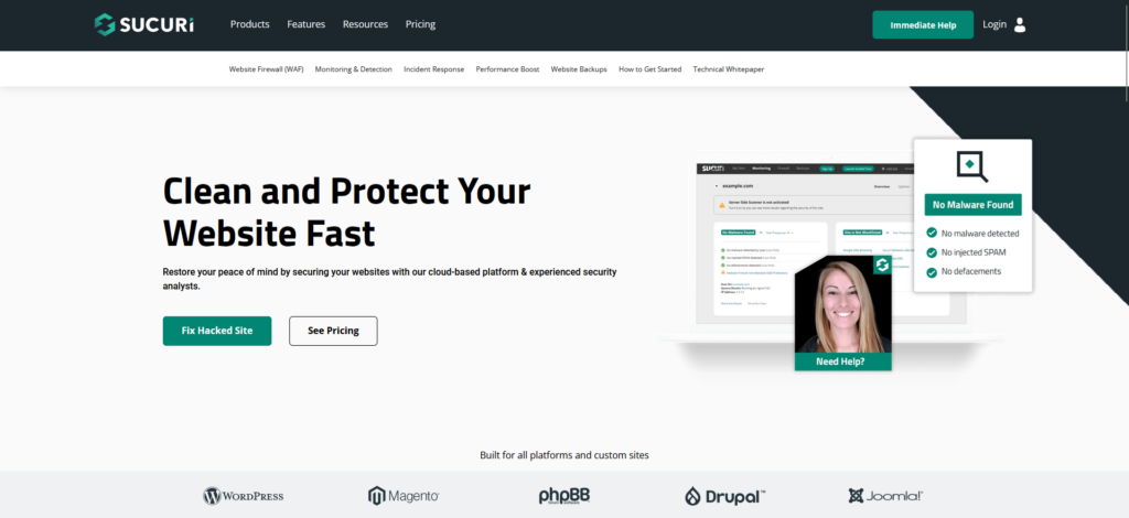 homepage sucuri