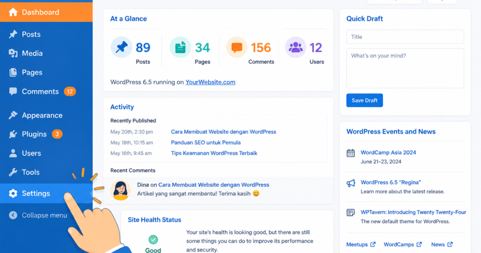 Mengenal Dashboard WordPress