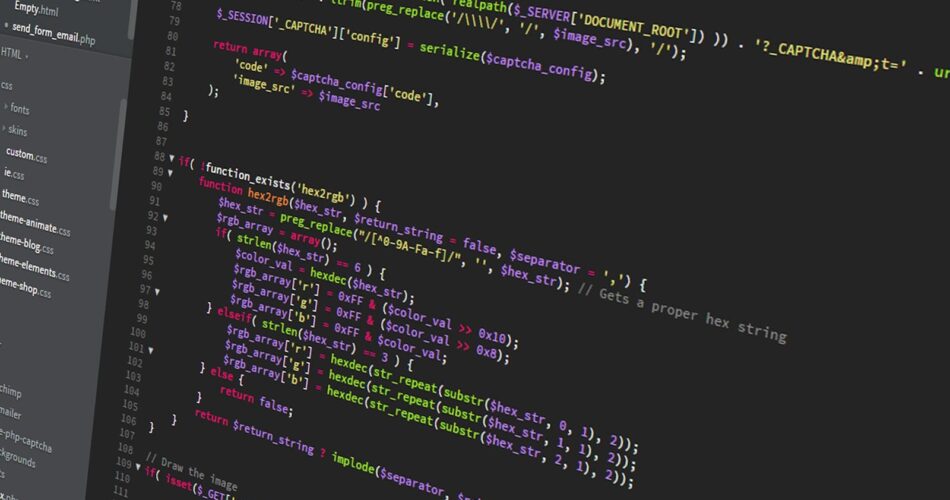 Kode program di layar gelap, ilustrasi framework Rust trending di GitHub 2026
