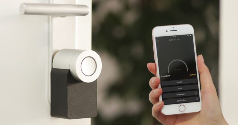 Smart home devices connected to network showing data privacy concerns