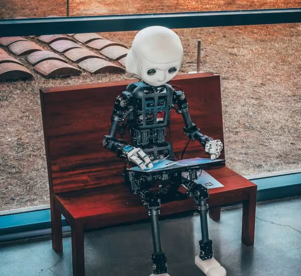 Ilustrasi fine-tuning model AI dan derivative model liability dalam EU AI Act era dengan latar regulasi dan kode pemrograman
