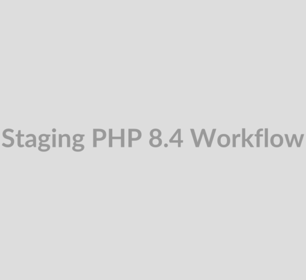 Diagram alur staging upgrade workflow untuk PHP 8.4 di WordPress