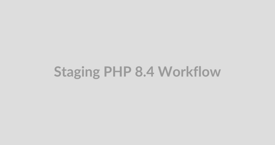 Diagram alur staging upgrade workflow untuk PHP 8.4 di WordPress