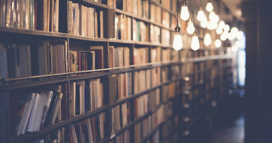 Digital archivist working with historical records in a library archive