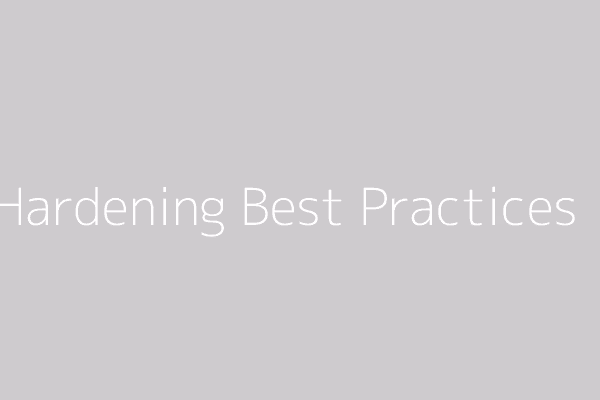 Security hardening best practices checklist