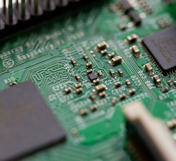 HBM DRAM stacked memory chips on circuit board for AI accelerators and data centers