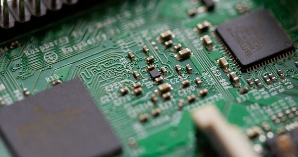 HBM DRAM stacked memory chips on circuit board for AI accelerators and data centers