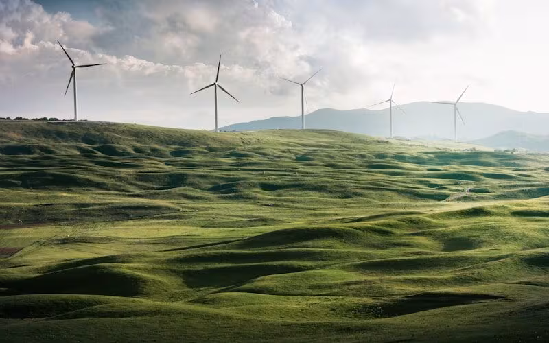 Renewable energy grid supplying clean power to data centers